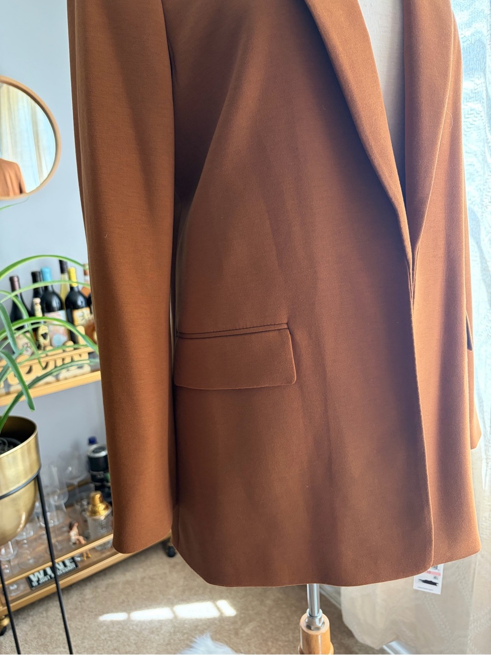 Calvin Klein Tailored Blazer Jacket in Caramel brown color. - Picture 3 of 10
